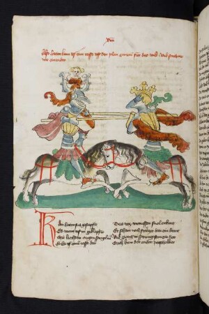 Zweikampf zwischen Hector und Peleus (scharfes Stechen)
