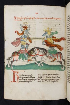 Zweikampf zwischen Hector und Peleus (scharfes Stechen)