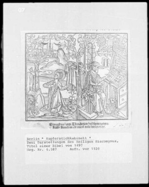 Zwei Darstellungen des heiligen Hieronymus