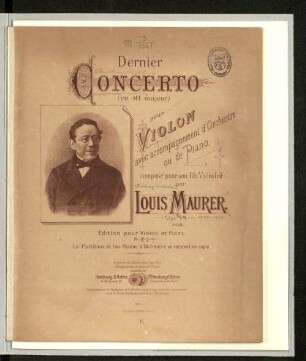 Dernier concerto (en mi majeur) pour violon avec accomp. d'orch. ou de piano : op. 59
