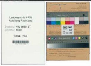 Entnazifizierung Paul Stark , geb. 06.10.1905 (Bergmann)