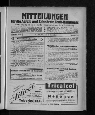 Jahrgang 1925, Hamburg, den 6. Dezember, Nummer 49
