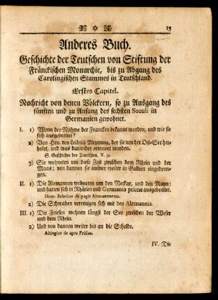 Anderes Buch. Geschichte der Teutschen von Stiftung der Fränckischen Monarchie, bis zu Abgang des Carolingischen Stammes in Teutschland