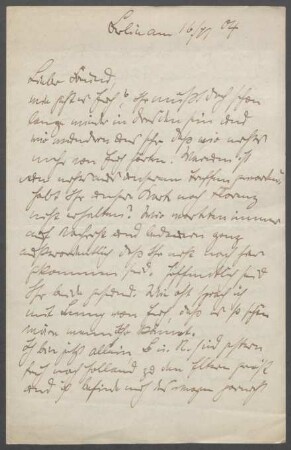 Brief von Georg Kolbe an Hermann Schmitt