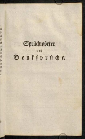 173-204, Sprichwörter und Denksprüche.