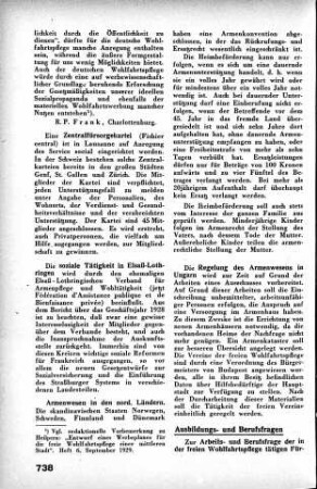 Soziale Tätigkeit in Elsaß-Lothringen [Allgemeines]