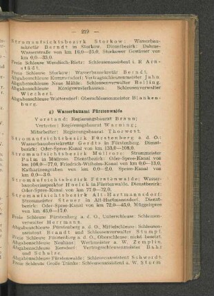 g) Wasserbauamt Fürstenwalde