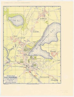 Plan Bad Segeberg Zum Projekt gehörend: Hermann Jansen, Bebauungsplan Bad Segeberg: Landkarte 1:9000