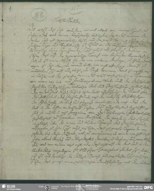 Eigenh. Brief von Karl August Moritz Schlegel an August Wilhelm von Schlegel, Harburg, 28.04.1704