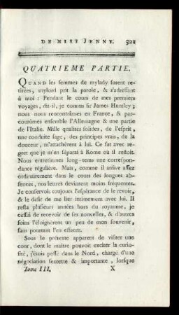 Quatrieme Partie.