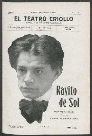 1910000300: Rayito de sol : boceto trágico en un acto