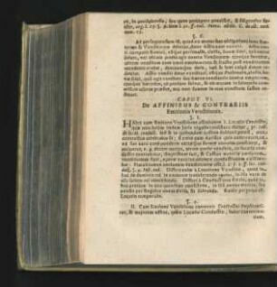 Caput VI[I]. De Affinibus & Contrariis Emtionis Venditionis.