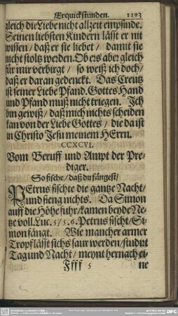 CCXCVI. Vom Beruff und Ampt der Prediger