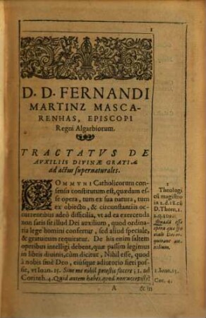 Tractatus de auxiliis divinae gratiae, ad actus supernaturales