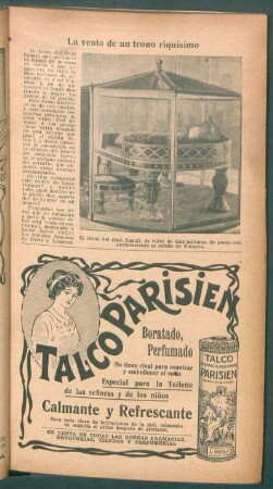 La venta de un trono riquísimo