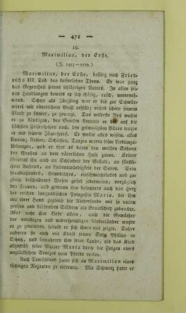 18. Maximilian, der Erste. (J. 1493 - 1519.)