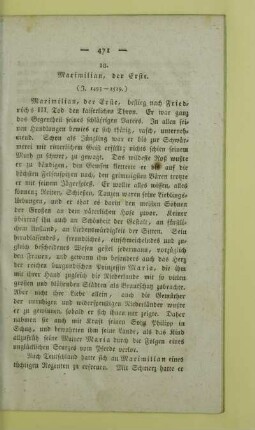18. Maximilian, der Erste. (J. 1493 - 1519.)