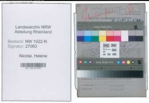 Entnazifizierung Helene Nicolai , geb. 15.11.1900 (Arbeiterin)
