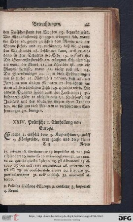 XXIV. Politische I. Eintheilung von Europa