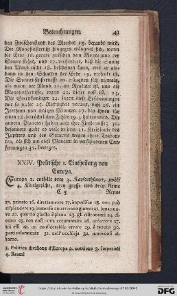 XXIV. Politische I. Eintheilung von Europa