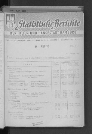 Erzeuger- und Großhandelspreise in Hamburg im Dezember 1958 : Lfd. Nr. 3
