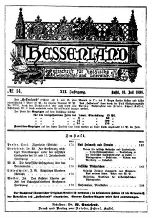 No. 14, 16. Juli 1898