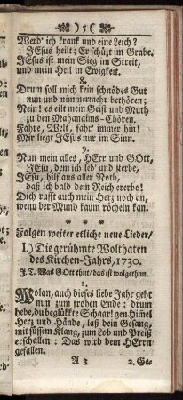 Folgen weiter etliche neue Lieder