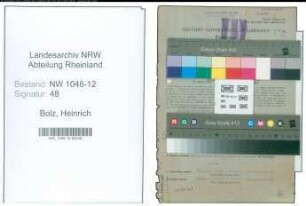 Entnazifizierung Heinrich Bolz , geb. 21.06.1897 (Kaufmaennischer Angestellter)