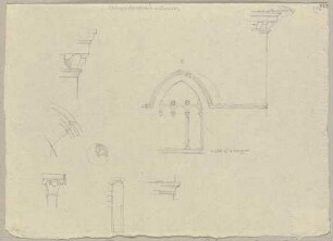 Architektonische Teile des Apostolischen Palastes in Orvieto