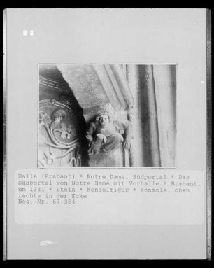 Das Südportal von Notre Dame mit Vorhalle — Konsolfigur