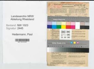Entnazifizierung Paul Hedermann , geb. 02.11.1900 (Angest.)