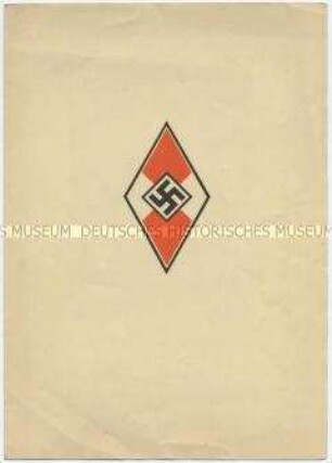 Urkunde zur Aufnahme in die Hitler-Jugend