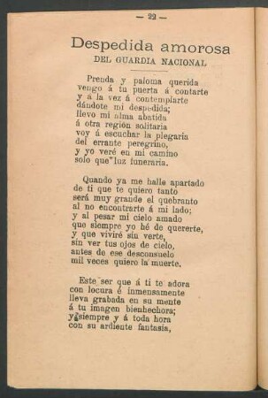 Despedida amorosa del guardia nacional