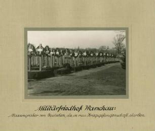 Militär-Friedhof Warschau, Massengräber deutscher Soldaten in russischer Kriegsgefangenschaft