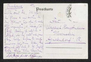 Brief von Clara Jonas und Fritz Jonas an Margarete Hauptmann