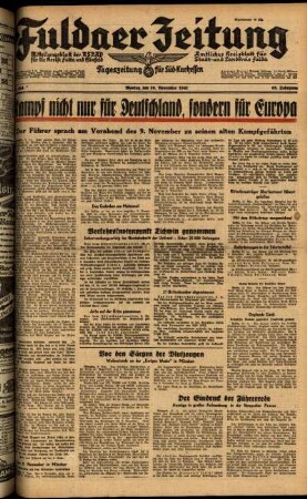 Ausgabe vom Montag, den 10. November 1941.