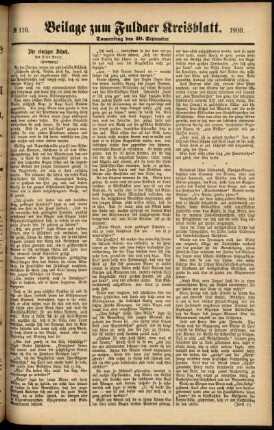 Zweite Ausgabe vom Donnerstag, den 20. September 1900.
