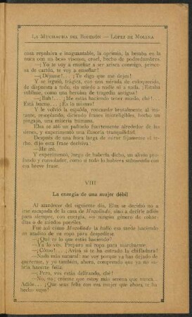 VIII - La energía de una mujer débil