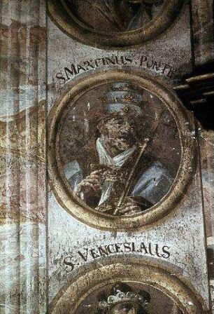 Medaillon mit der Darstellung des heiligen Papstes Martin I.