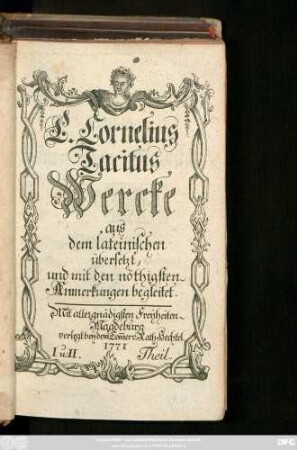 Theil 1/2: C. Cornelius Tacitus Wercke