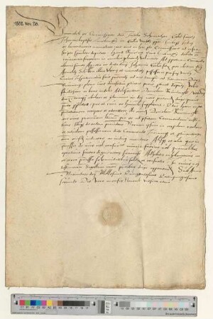 Präsentation an Propst Jacob Schomaker für eine Commende am Agnes Altar zu St. Johannis [lat].