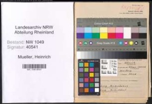 Entnazifizierung Heinrich Mueller , geb. 25.06.1897 (Lehrer)