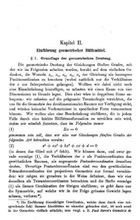 Kapitel II.: Einführung geometrischer Hülfsmittel.