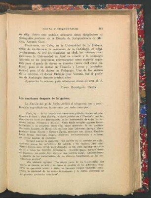 Los escritores después de la guerra
