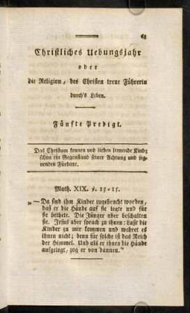 63-79, Fünfte Predigt