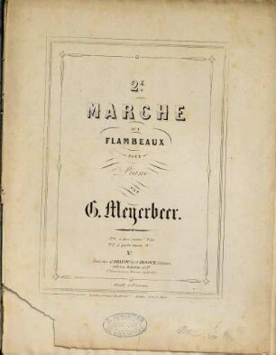 2e marche aux flambeaux : pour piano, 2. A quatre mains