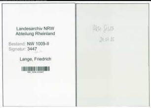 Entnazifizierung Friedrich Lange , geb. 18.03.1895 (Landwirt)