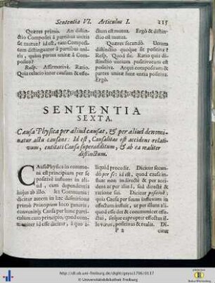 Sententia VI.
