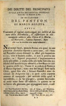 Dei diritti del principato sugli antichi edifizj pbulici in occasione del Panteon di Marco Agrippa memoria
