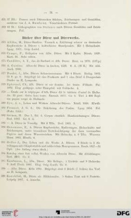 Bücher über Dürer und Dürerwerke (Nr. 373 - 408)